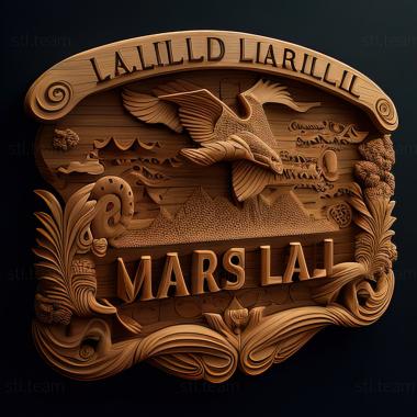 3D model Marshall Islands Republic of the Marshall IslandsRELIE (STL)